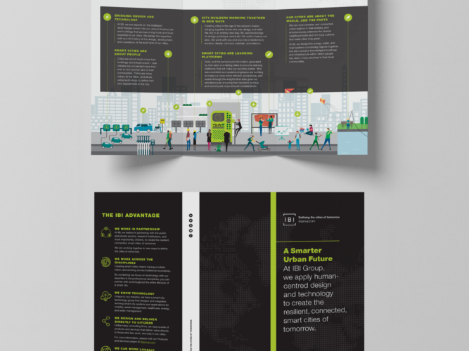 IBI Group tri fold brochure