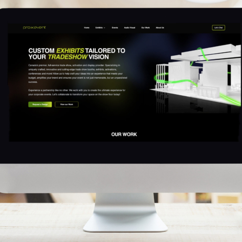 Pro-X Event website home page