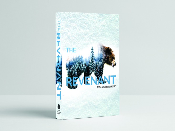 The Revenant hardcover book mock-up with dust jacket